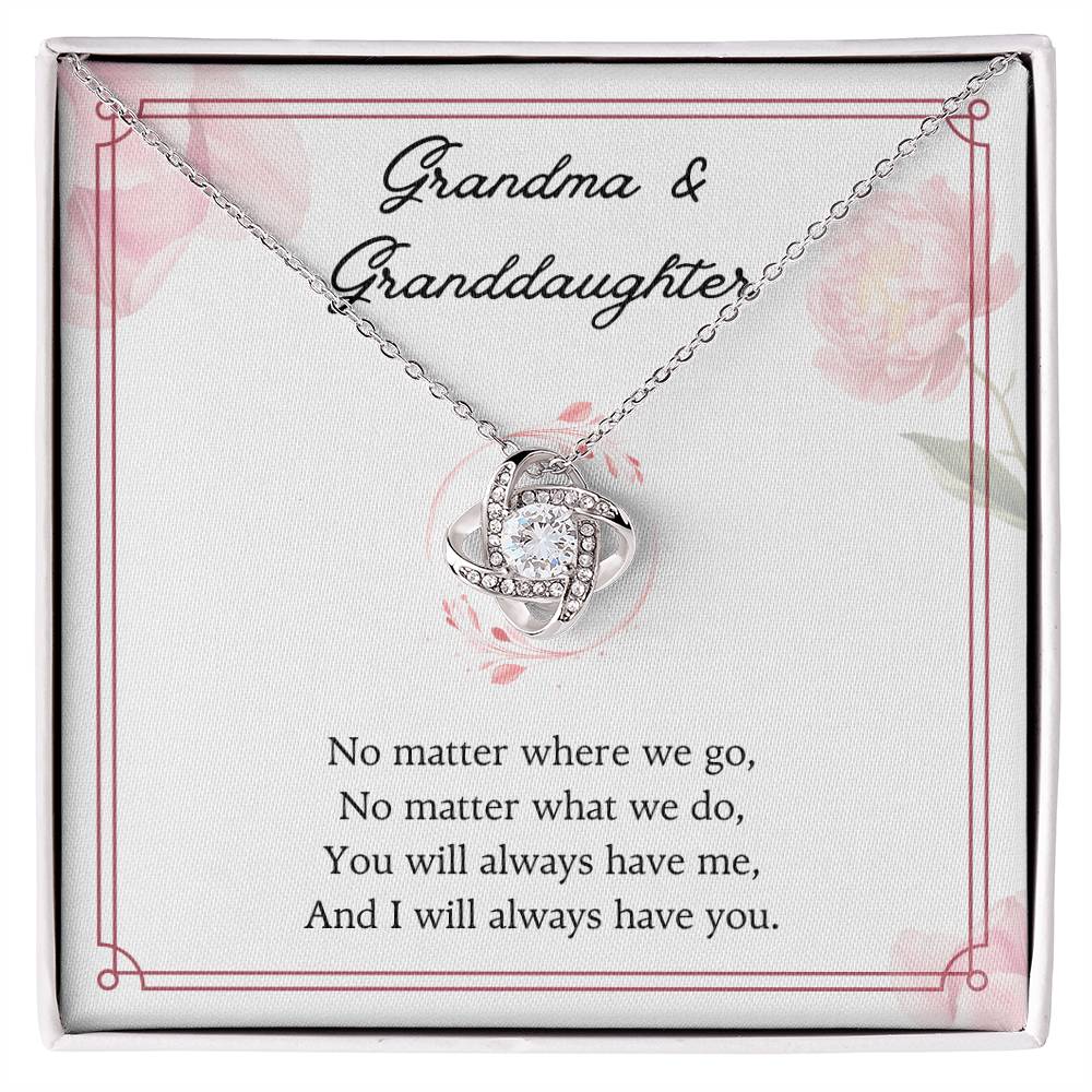 To My Granddaughter Love Knot Necklace – No Matter Where We Go — product image 20