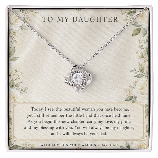 Love Knot Necklace for Daughter from Dad – On Your Wedding Day