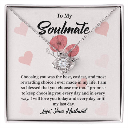 To My Soulmate Necklace for Women Gift From Husband You The Best My So