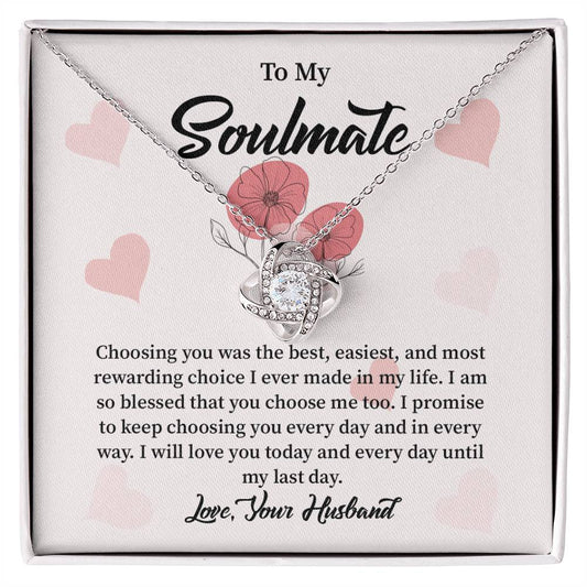 To My Soulmate Necklace for Women Gift From Husband You The Best My So