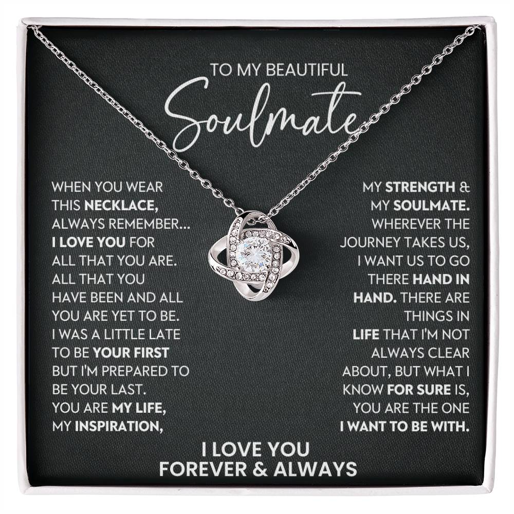 To My Beautiful Soulmate Love Knot Necklace – All That You Are — product image 2