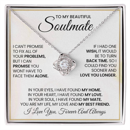 To My Beautiful Soulmate Love Knot Necklace – My Home and Love — product thumbnail 2