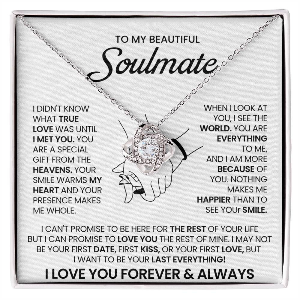 To My Beautiful Soulmate Love Knot Necklace – My Special Gift — product image 1