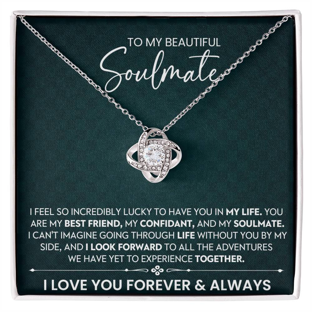To My Beautiful Soulmate Love Knot Necklace – Life Adventures Together — product image 2