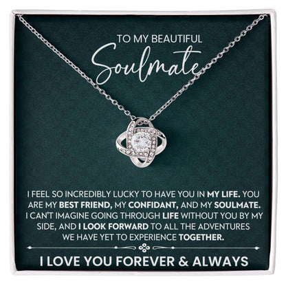 To My Beautiful Soulmate Love Knot Necklace – Life Adventures Together — product thumbnail 2