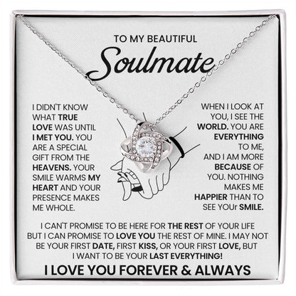 To My Beautiful Soulmate Love Knot Necklace – My Special Gift — product thumbnail 21