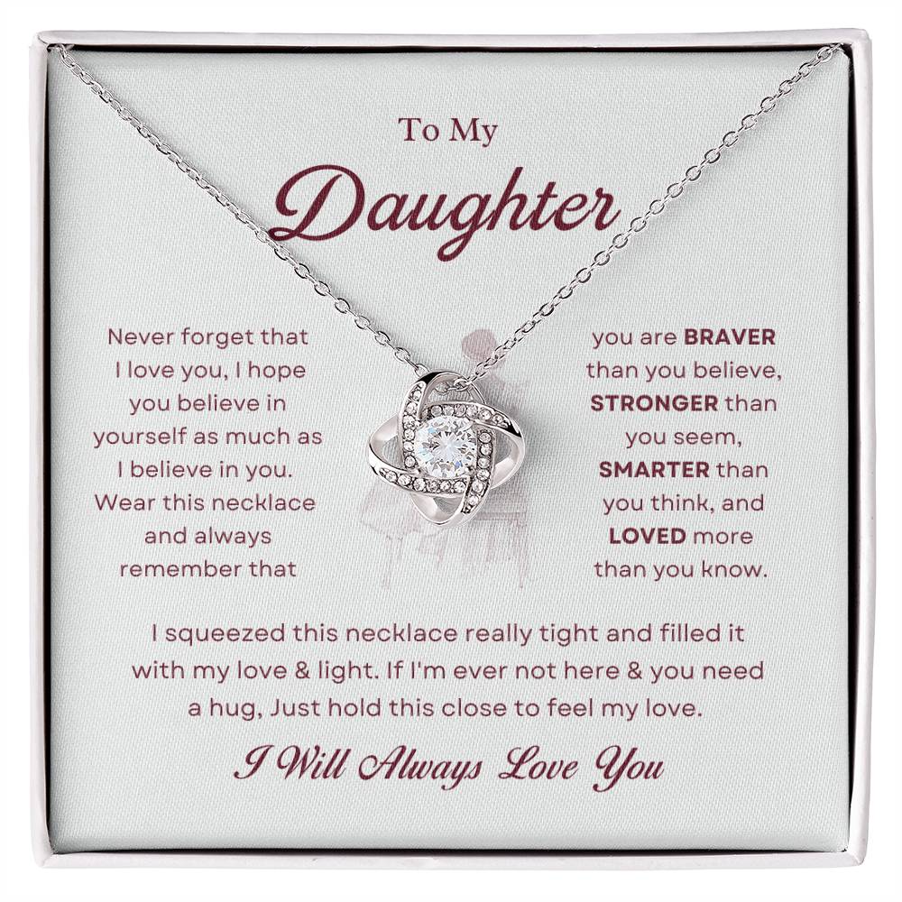 To My Daughter Love Knot Necklace – Always Remember My Love — product image 2
