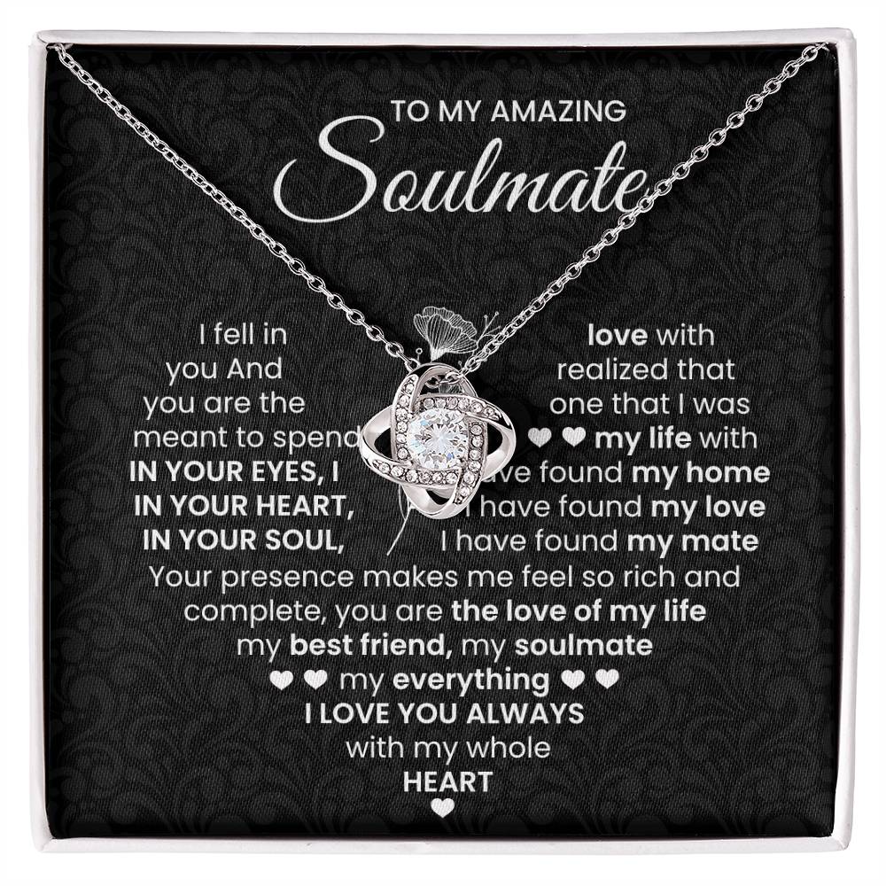 To My Amazing Soulmate Love Knot Necklace – Love of My Life — product image 2