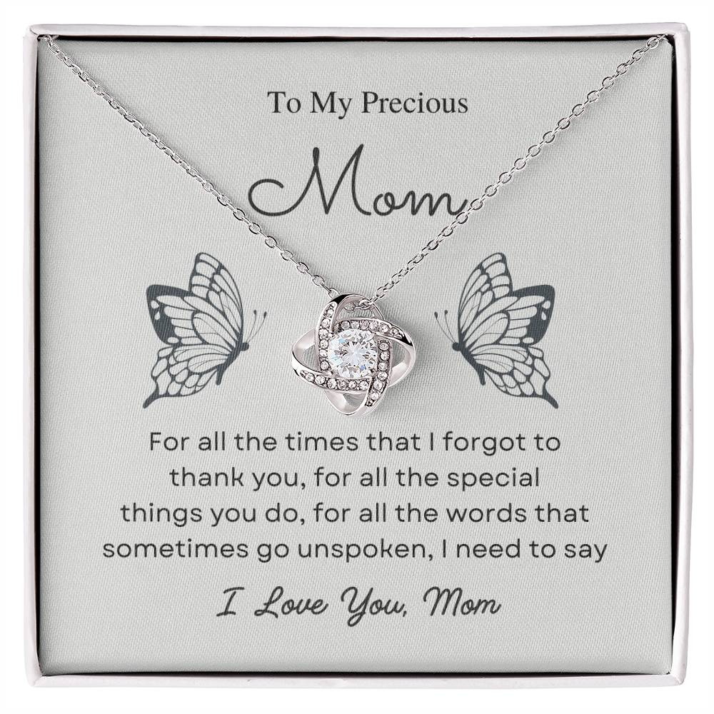 To My Mom Love Knot Necklace – Words That Go Unspoken