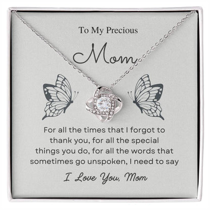 To My Mom Love Knot Necklace – Words That Go Unspoken