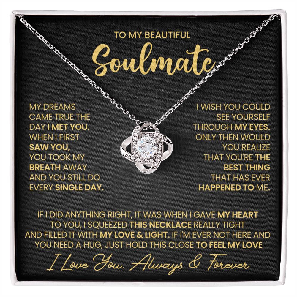 To My Soulmate Love Knot Necklace – Dreams Came True — product image 2