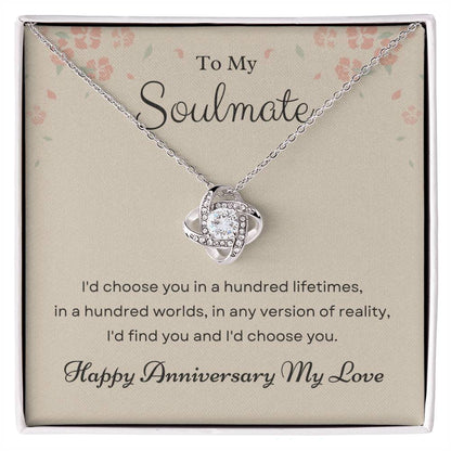 Anniversary Love Knot Necklace for Soulmate – Choose You Always