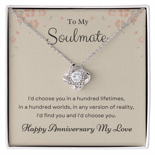 Anniversary Love Knot Necklace for Soulmate – Choose You Always