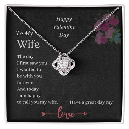 Valentine's Love Knot Necklace for Wife – The Day I First Saw You
