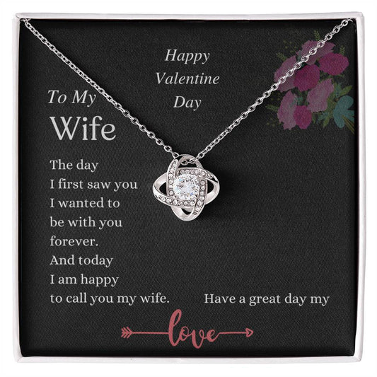 Valentine's Love Knot Necklace for Wife – The Day I First Saw You