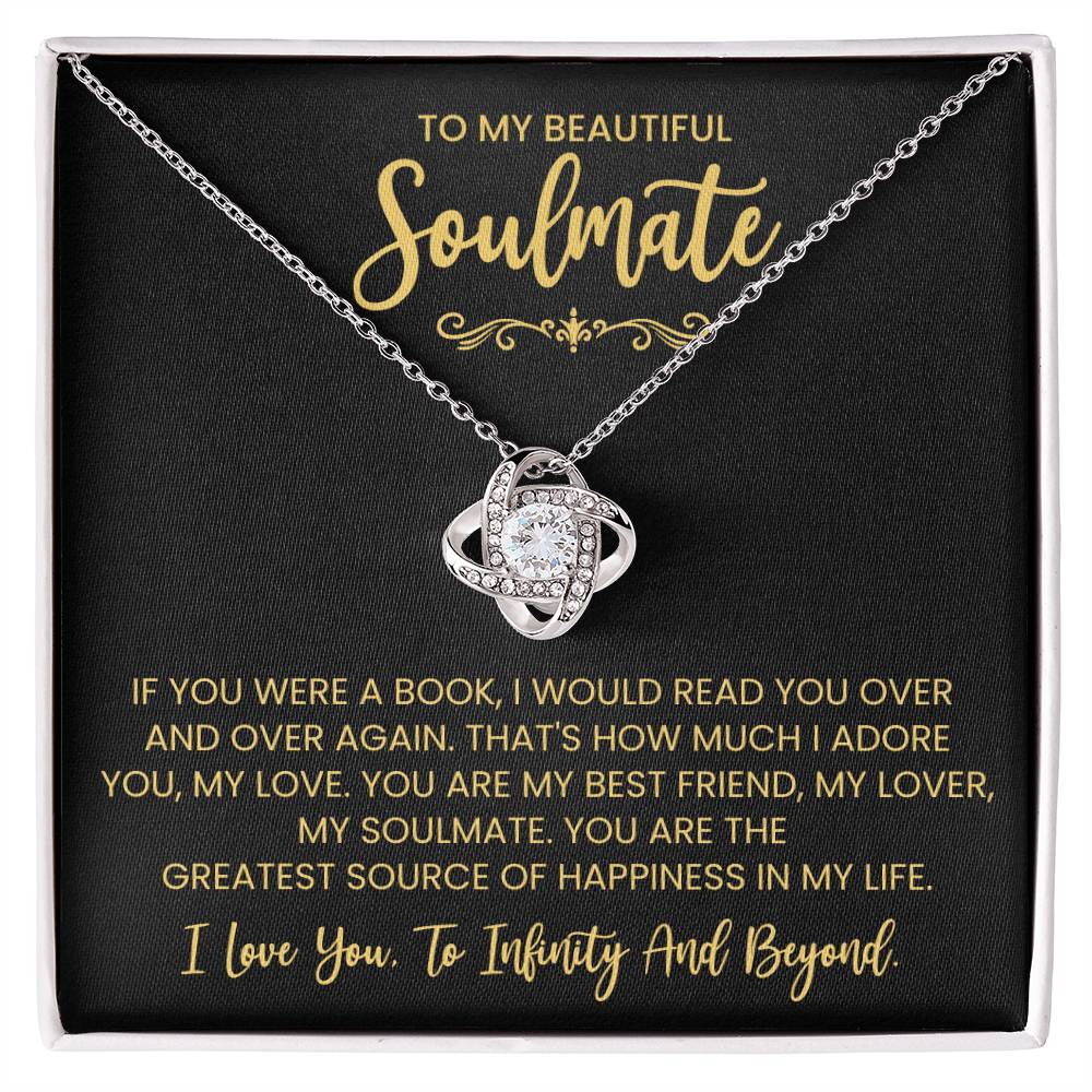 To My Beautiful Soulmate Love Knot Necklace – My Greatest Happiness — product image 2