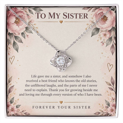 Love Knot Necklace for Sister from Sister – My Built-In Best Friend — product thumbnail 2