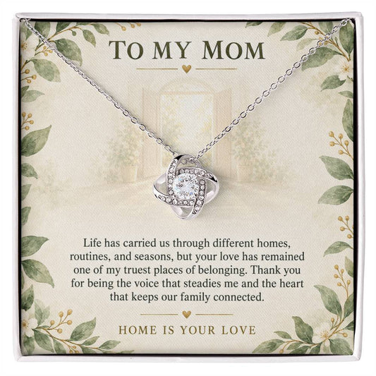 Love Knot Necklace for Mom from Son or Daughter – Home in Every Season
