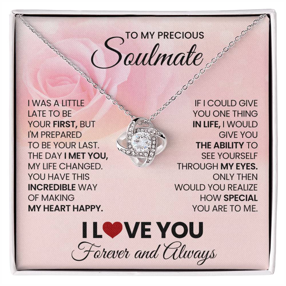 To My Precious Soulmate Love Knot Necklace – Last Everything — product image 2