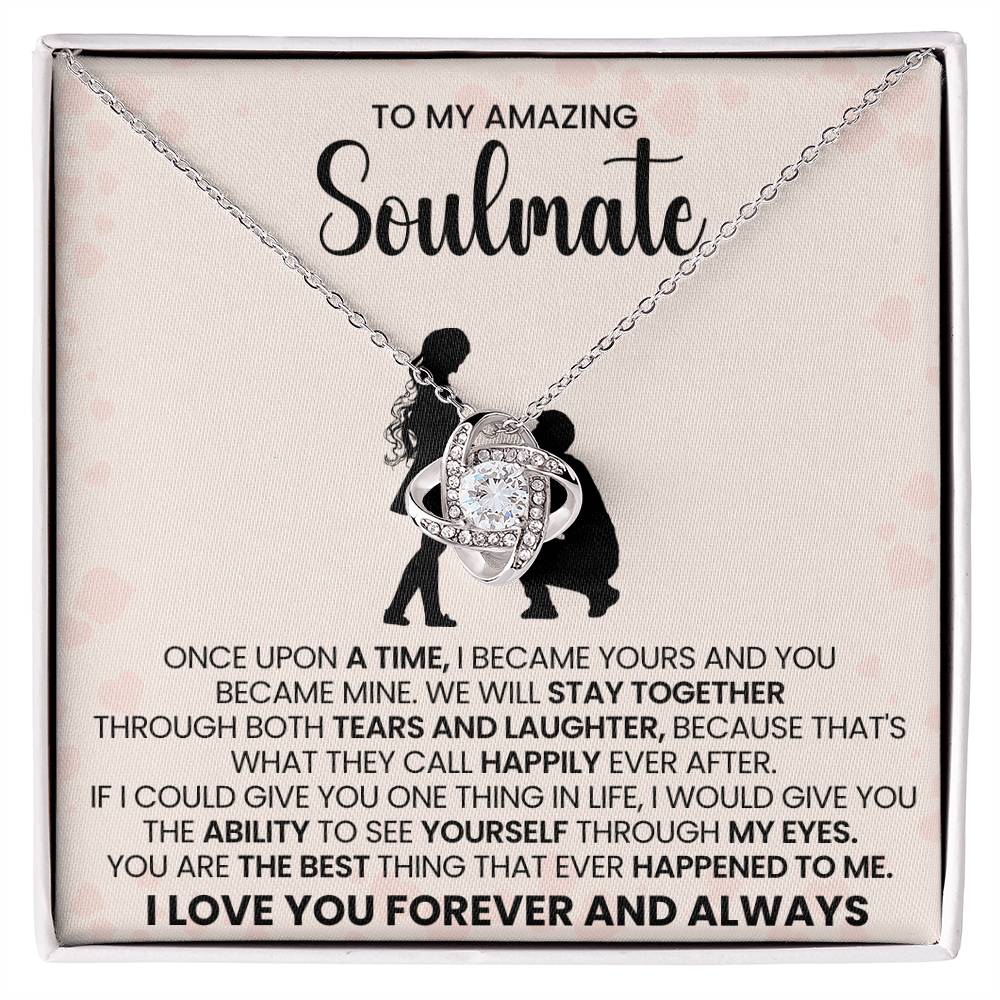 To My Amazing Soulmate Love Knot Necklace – Happily Ever After Love — product image 2