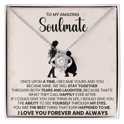 To My Amazing Soulmate Love Knot Necklace – Happily Ever After Love — product thumbnail 2