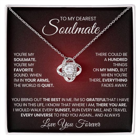 To My Dearest Soulmate Love Knot Necklace – My Favorite Sound