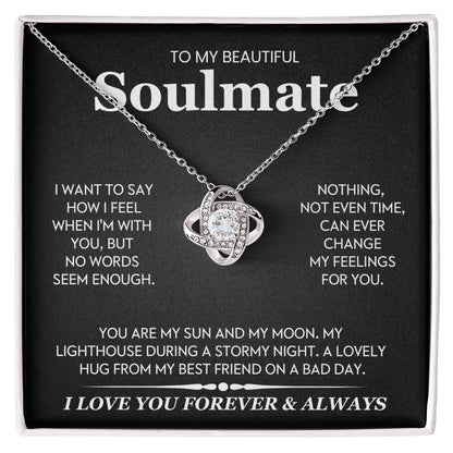 To My Beautiful Soulmate Love Knot Necklace – My Sun and Moon — product thumbnail 2