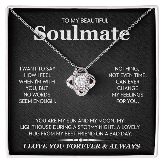 To My Beautiful Soulmate Love Knot Necklace – My Sun and Moon