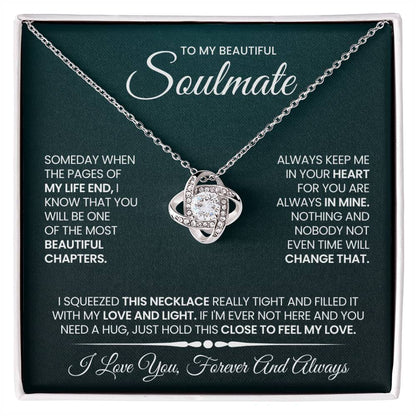 To My Soulmate Love Knot Necklace – Beautiful Chapter — product thumbnail 2