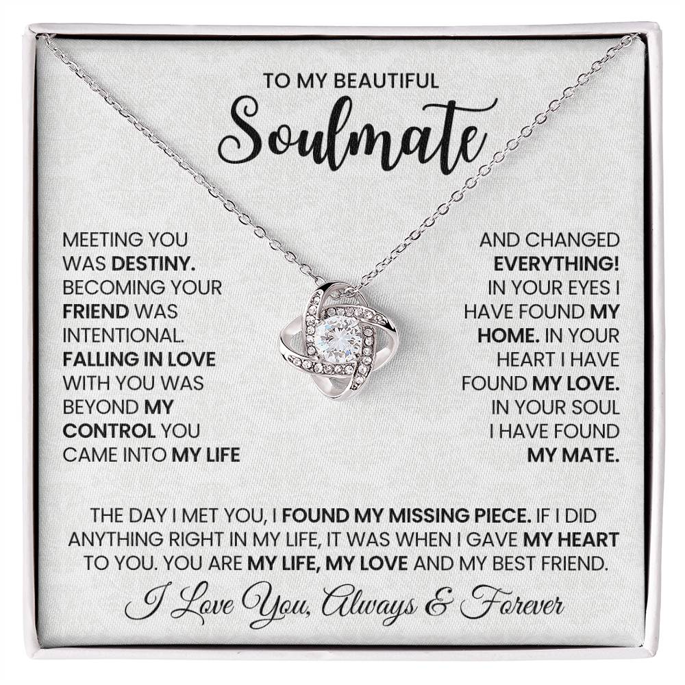 To My Soulmate Love Knot Necklace – My Missing Piece — product image 2