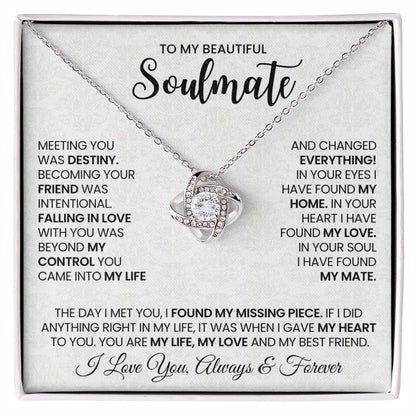 To My Soulmate Love Knot Necklace – My Missing Piece — product thumbnail 2