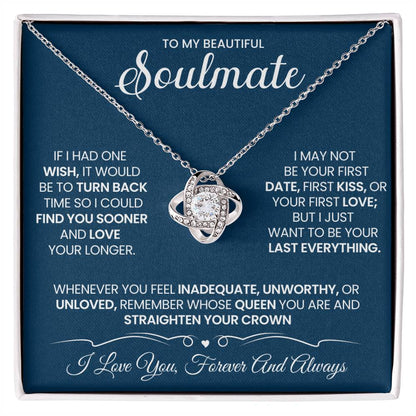 To My Soulmate Love Knot Necklace – My Last Everything — product thumbnail 2