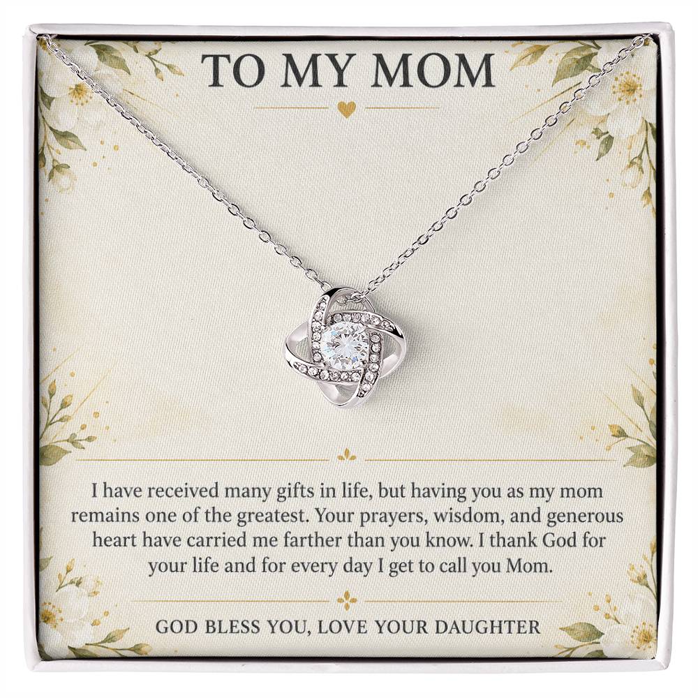 Love Knot Necklace for Mom from Daughter – You Are My Blessing — product image 2