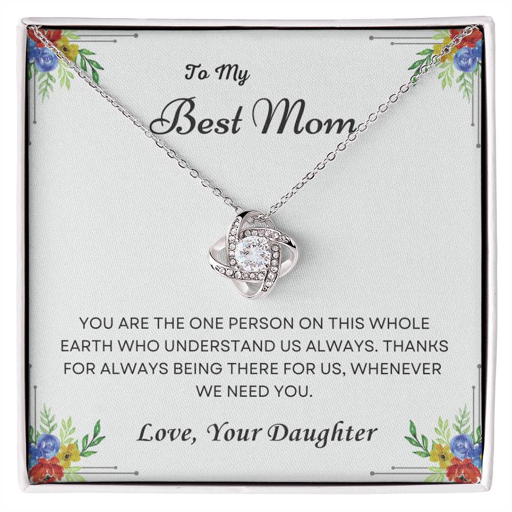 To My Mom Love Knot Necklace – You Are One of a Kind — product image 2