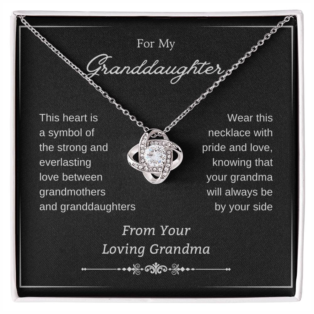 To My Granddaughter Love Knot Necklace – A Heart Full of Love — product image 19