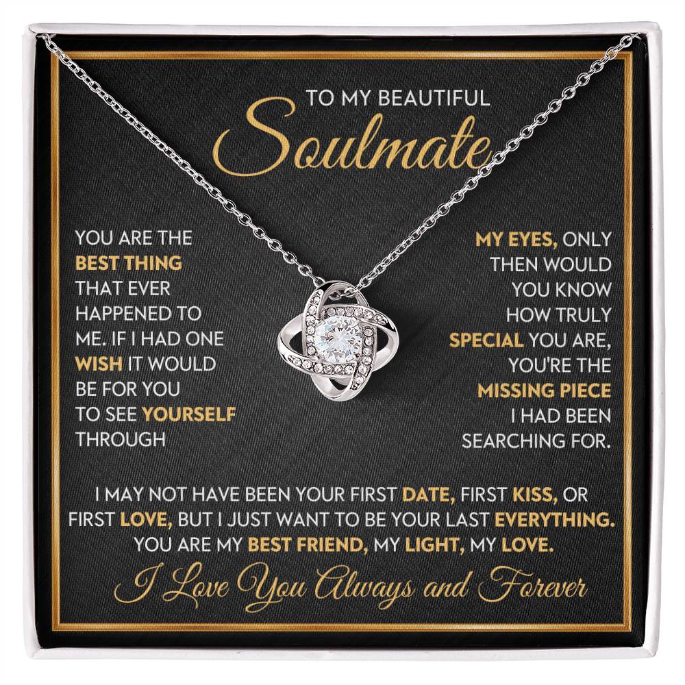 To My Beautiful Soulmate Love Knot Necklace – Missing Piece — product image 2