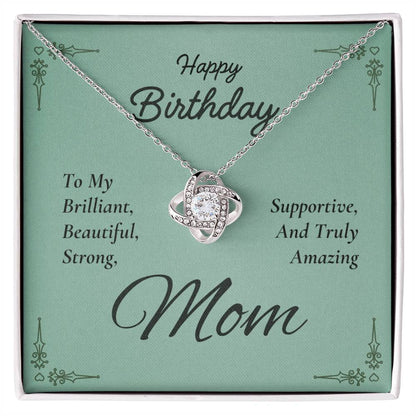 Birthday Love Knot Necklace for Mom – Brilliant & Strong