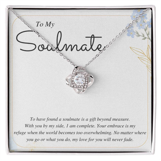To My Soulmate Love Knot Necklace – Gift Beyond Measure