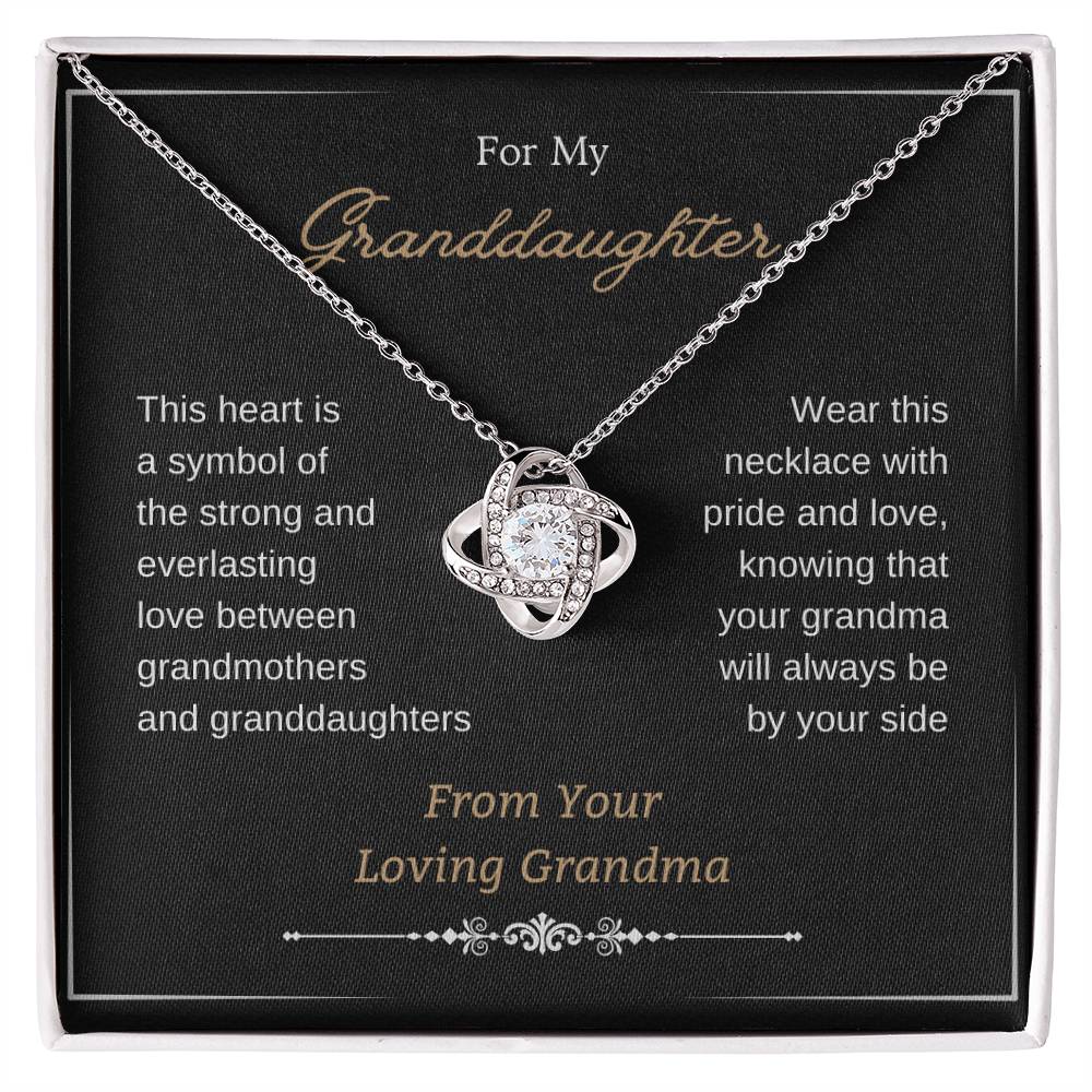 To My Granddaughter Love Knot Necklace – This Heart Is a Symbol — product image 19