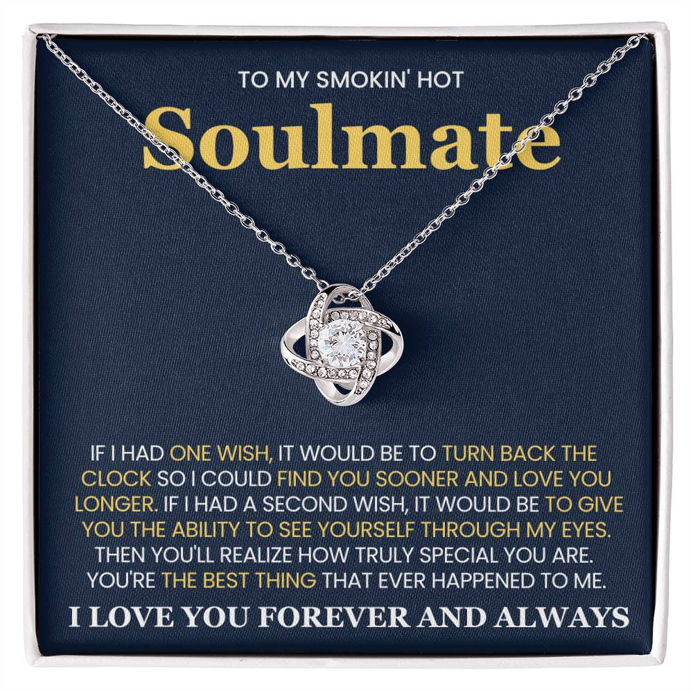 To My Smokin' Hot Soulmate Love Knot Necklace – Love You Longer — product image 2
