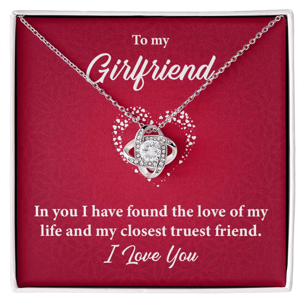 To My Truest Girlfriend Love Knot Necklace - My Gorgeous Girlfriend Ne