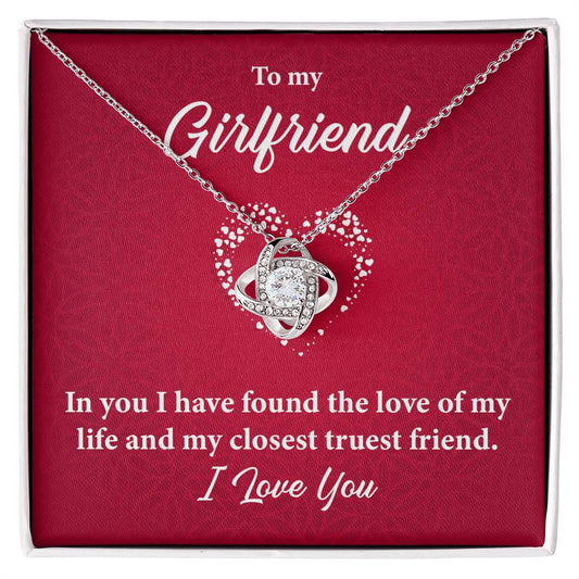 To My Truest Girlfriend Love Knot Necklace - My Gorgeous Girlfriend Ne