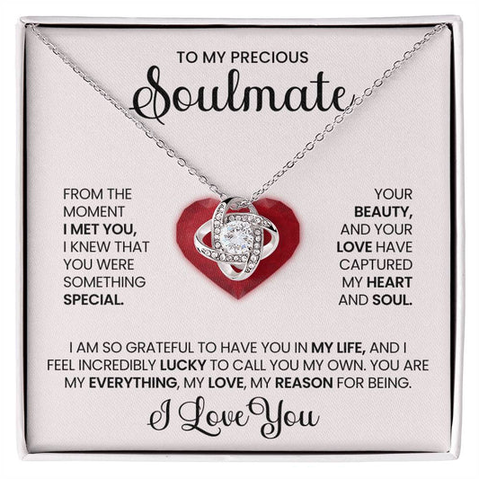 To My Precious Soulmate Love Knot Necklace – My Everything