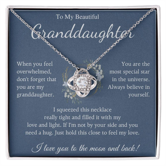 To My Granddaughter Love Knot Necklace – When You Feel Alone