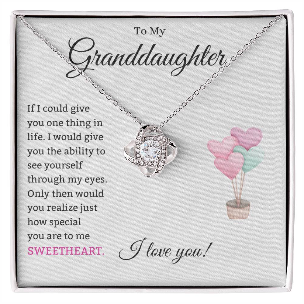 To My Granddaughter Love Knot Necklace – If I Could Give You — product image 18