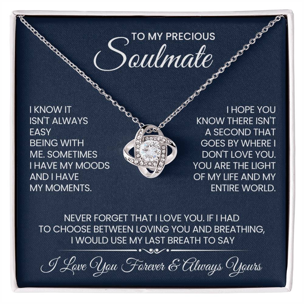 To My Precious Soulmate Love Knot Necklace – Never Forget My Love — product image 2
