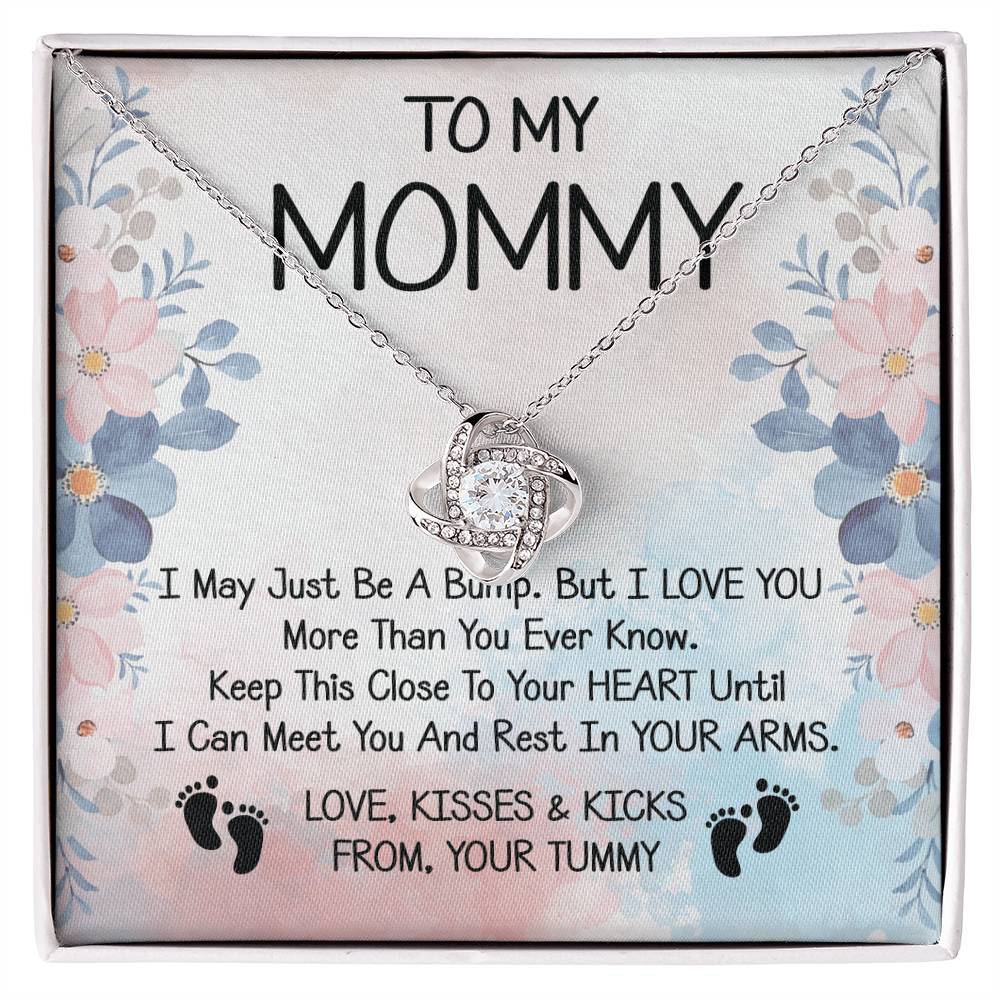 To My Mommy Gift Love Knot Necklace With Beautiful Message Card for Ne