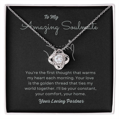 To My Amazing Soulmate Love Knot Necklace – My Constant