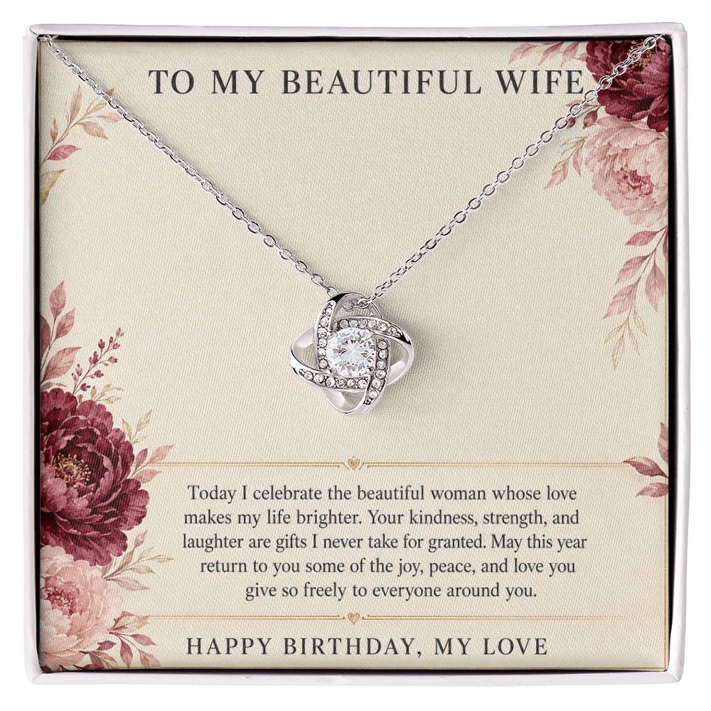 Love Knot Necklace for Wife – Birthday Love for My Beautiful Wife — product image 2