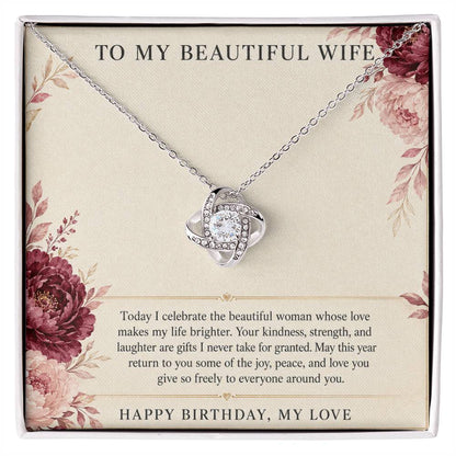 Love Knot Necklace for Wife – Birthday Love for My Beautiful Wife — product thumbnail 2